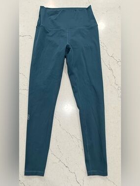 FLEO Teal Ankle Leggings L Crossfit Running Workout Pants Women High Waisted